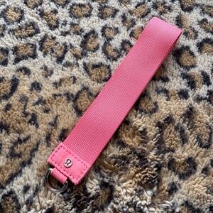 Lululemon Wristlet Lanyard Keychain in Raspberry Cream